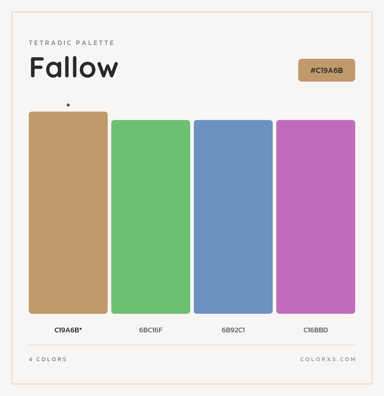 Fallow - Tetradic Color Palette