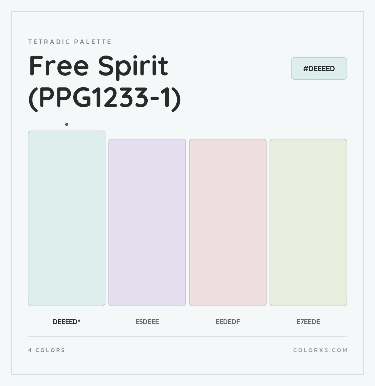 Free Spirit (PPG1233-1) - Tetradic Color Palette