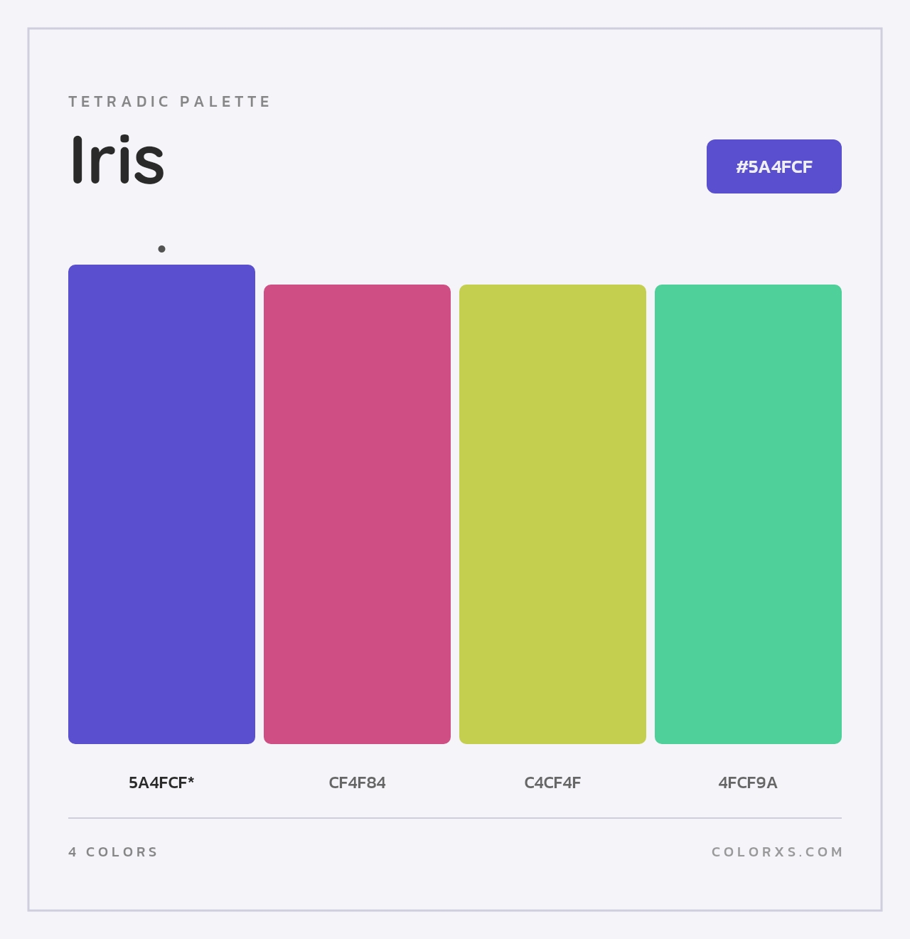 Iris - Tetradic Color Palette