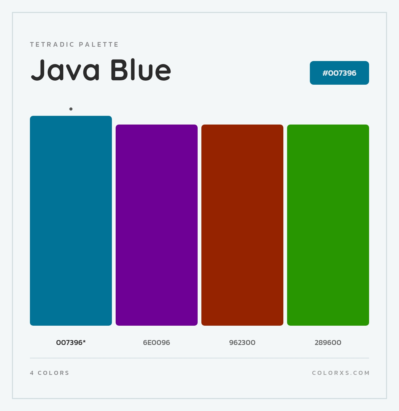 Java Blue - Tetradic Color Palette