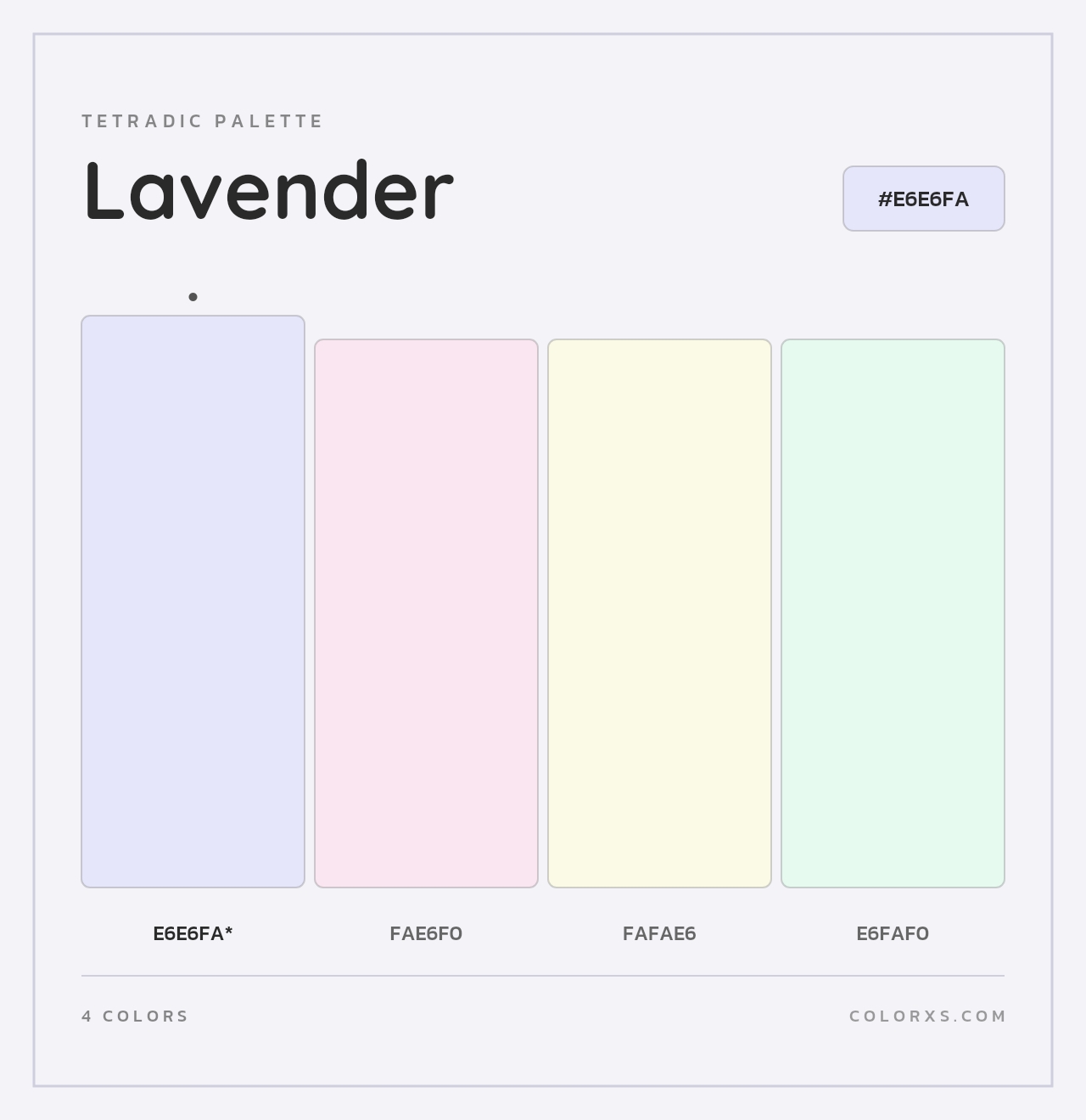 Lavender - Tetradic Color Palette