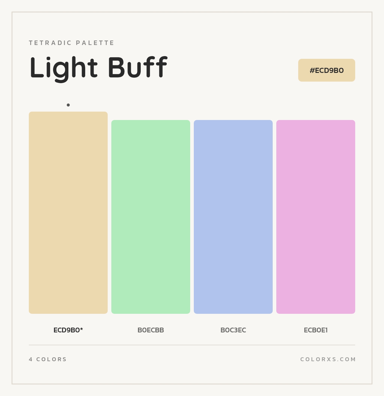 Light Buff - Tetradic Color Palette