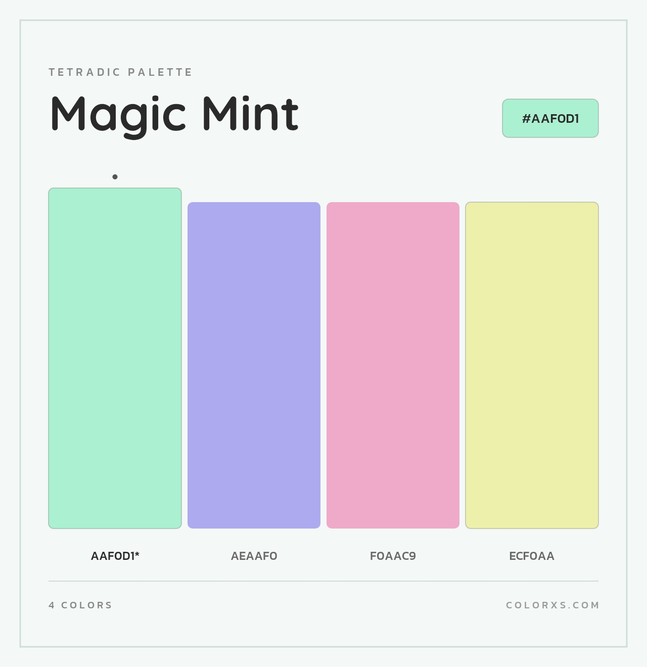 Magic Mint - Tetradic Color Palette