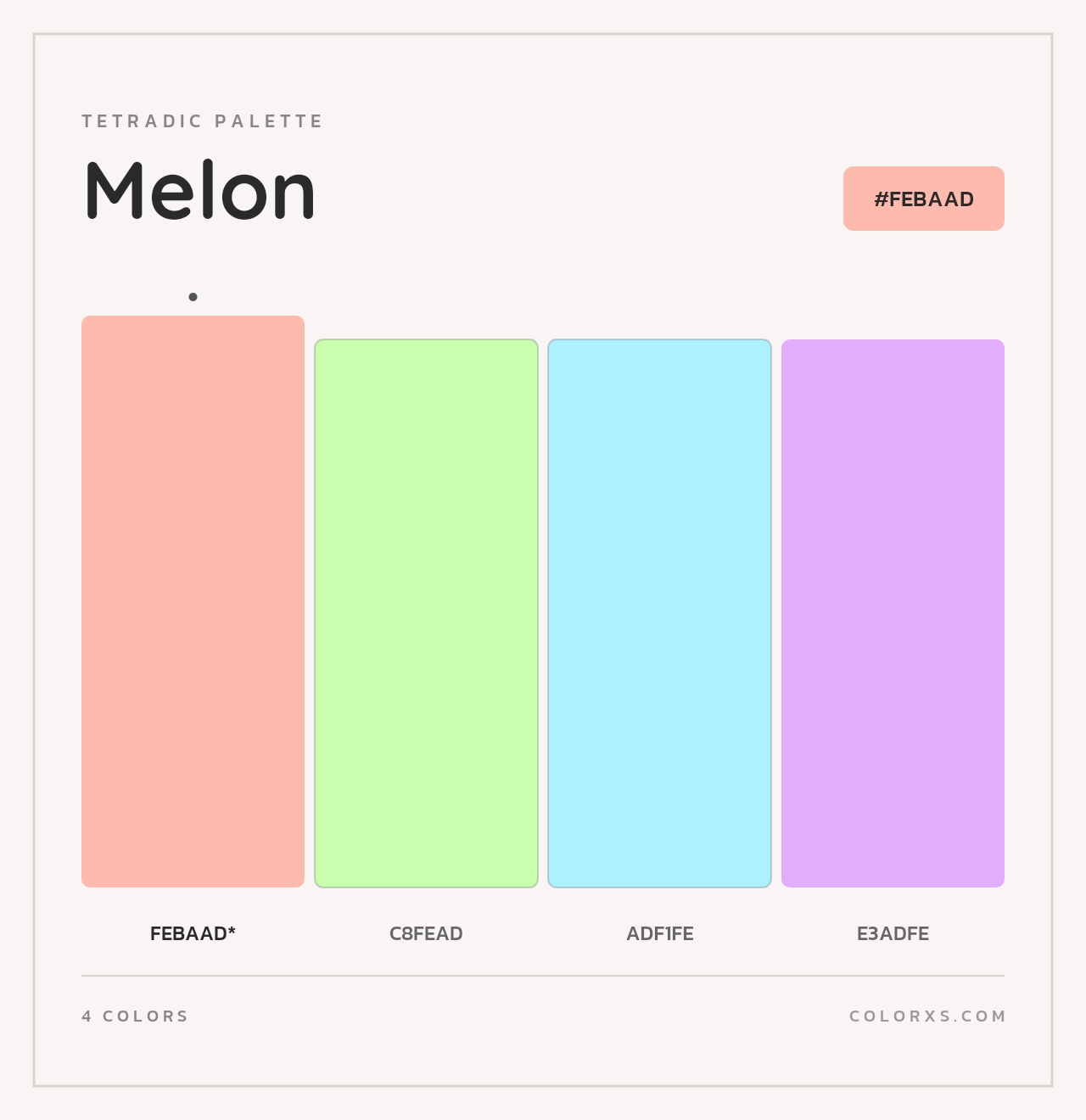 Melon - Tetradic Color Palette