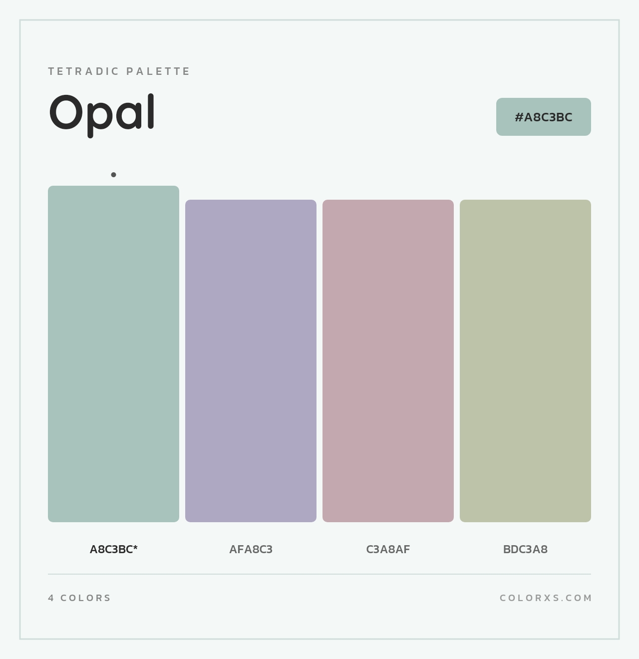 Opal - Tetradic Color Palette