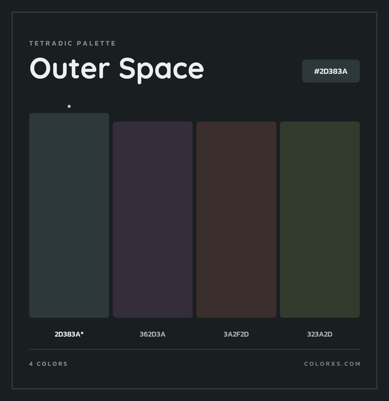 Outer Space - Tetradic Color Palette