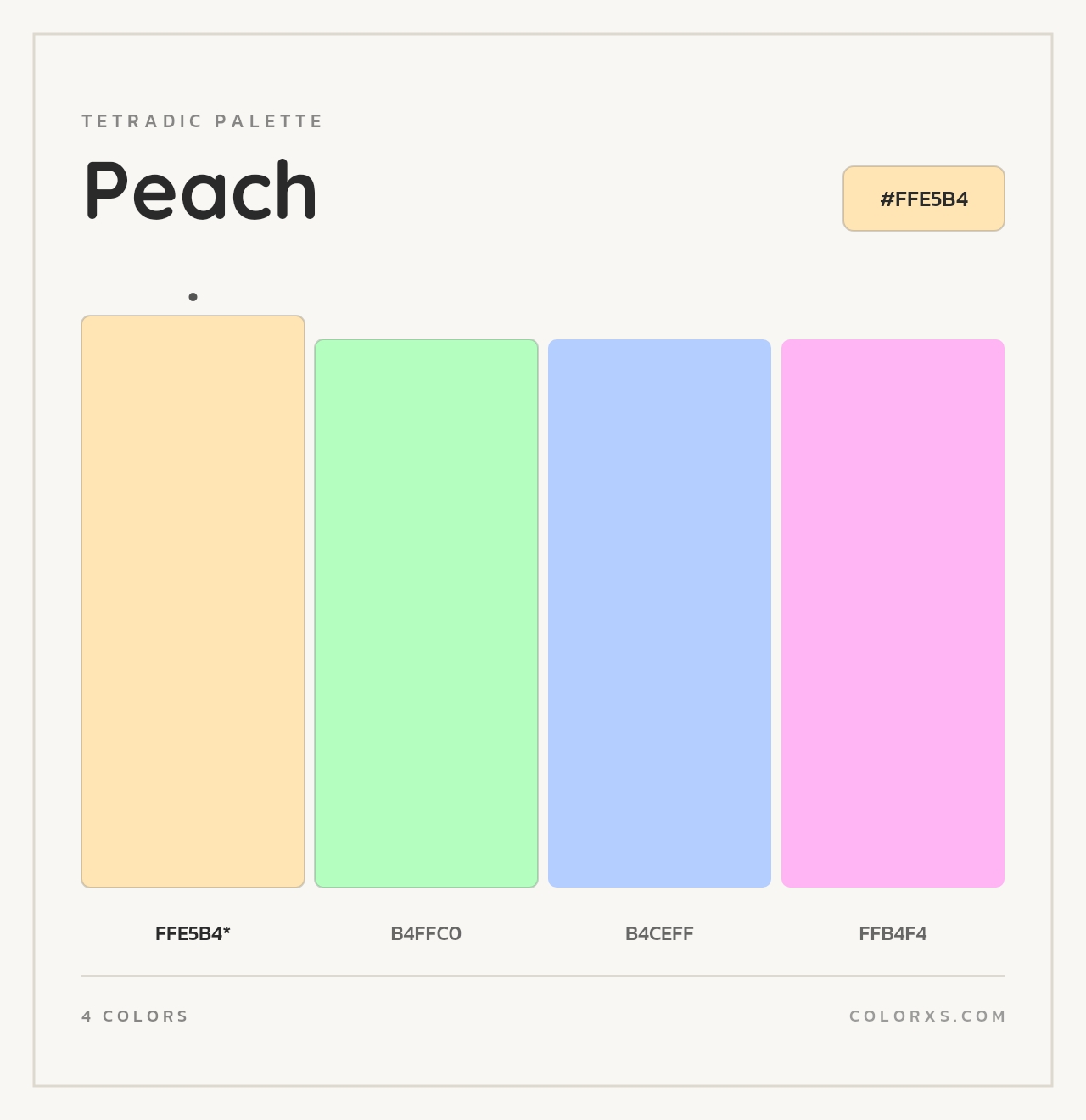 Peach - Tetradic Color Palette