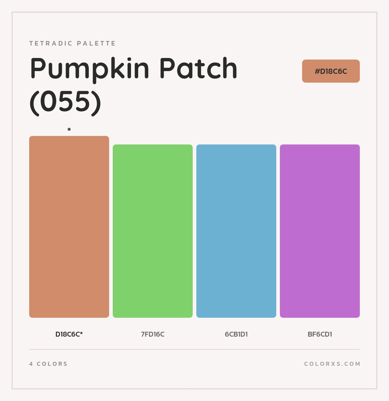 Pumpkin Patch (055) - Tetradic Color Palette
