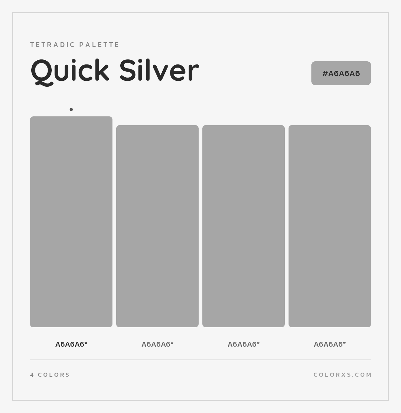 Quick Silver - Tetradic Color Palette