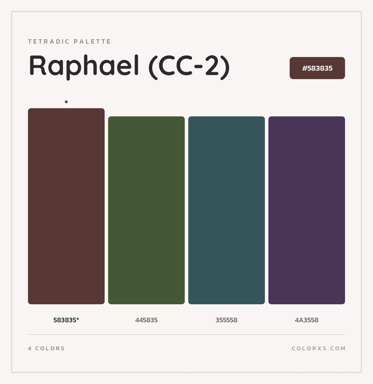 Raphael (CC-2) - Tetradic Color Palette