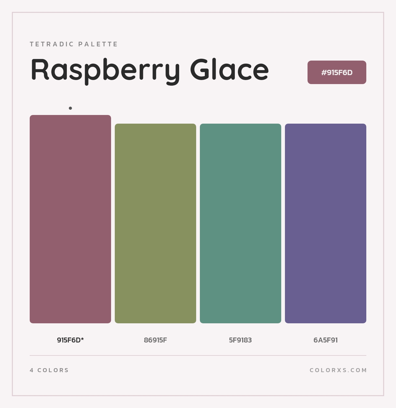 Raspberry Glace - Tetradic Color Palette