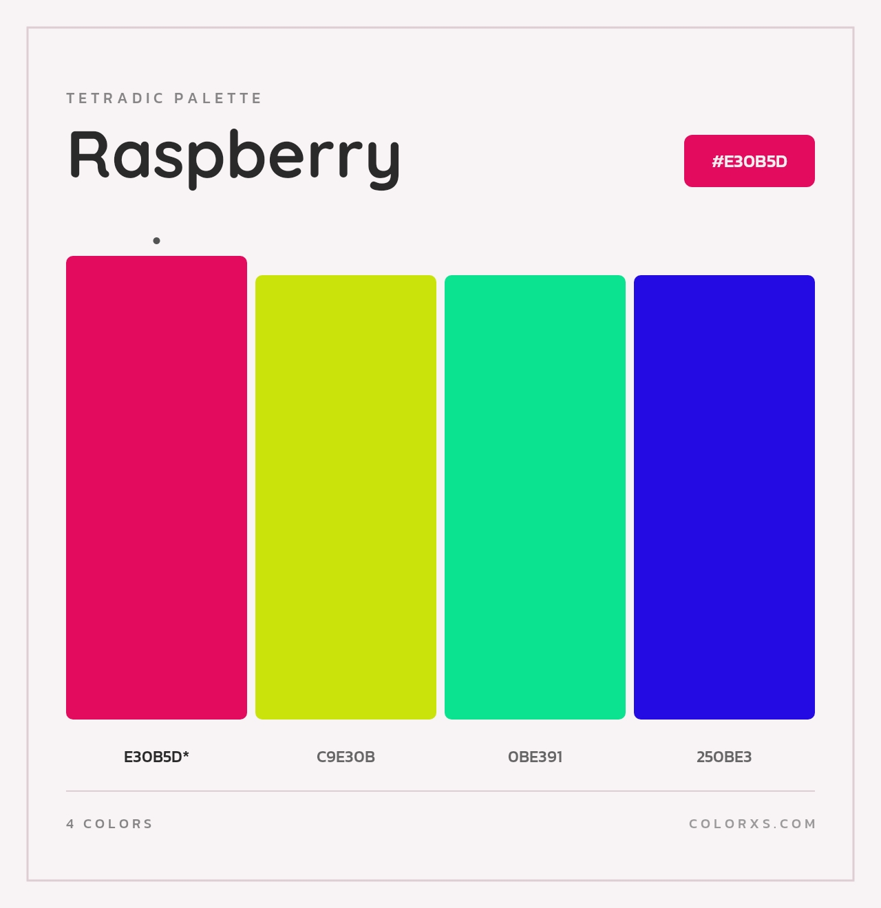 Raspberry - Tetradic Color Palette