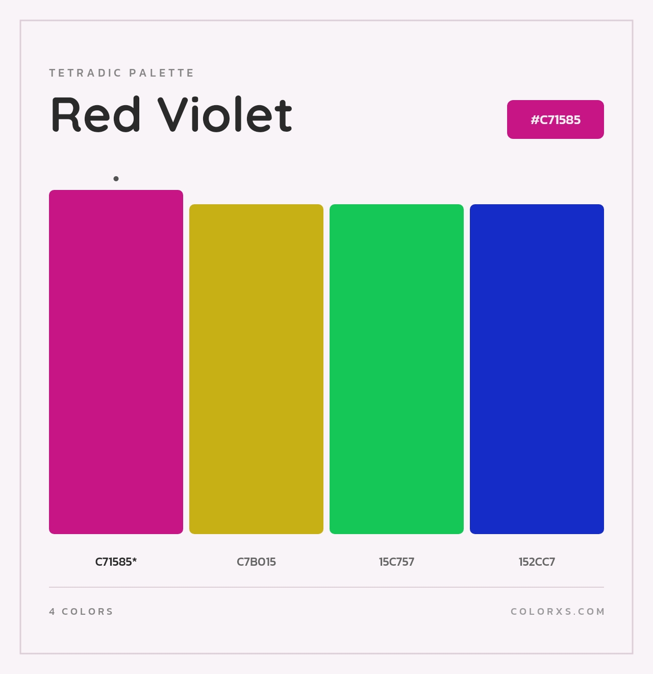 Red Violet - Tetradic Color Palette