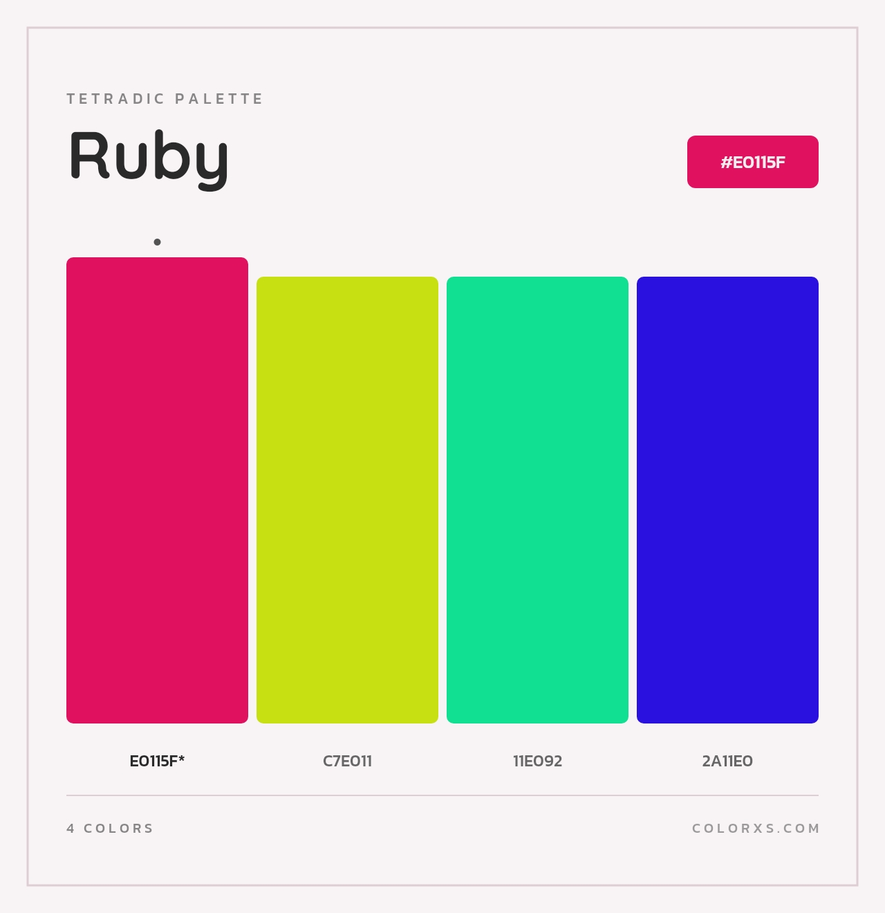 Ruby - Tetradic Color Palette