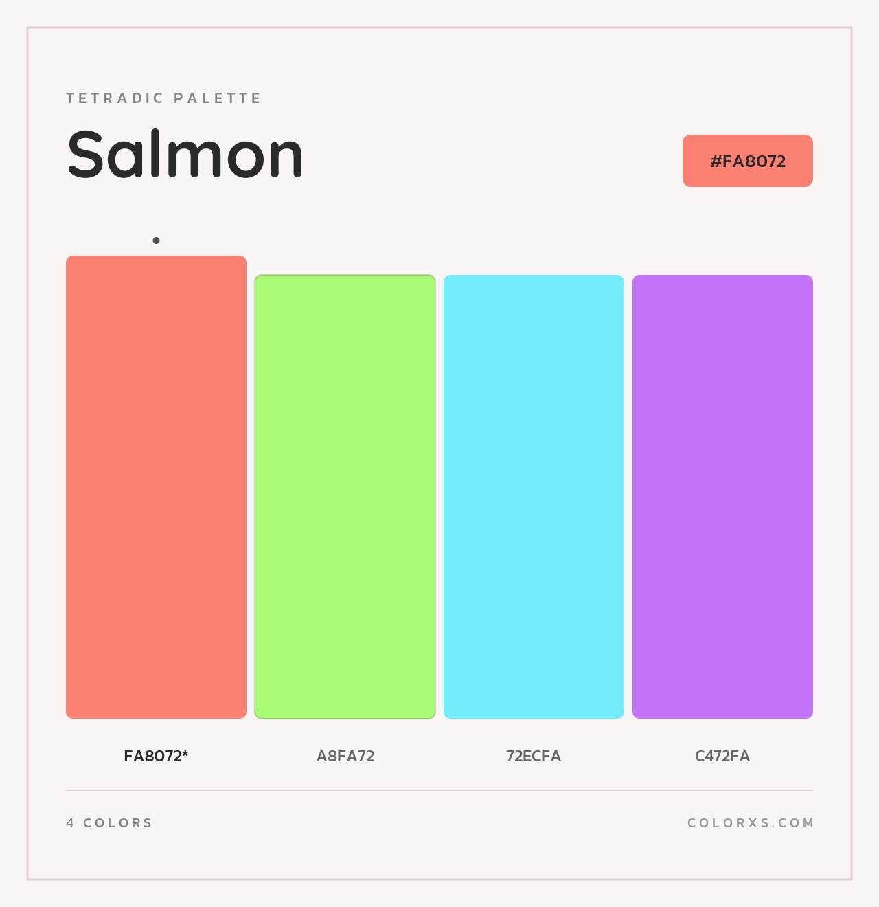 Salmon - Tetradic Color Palette