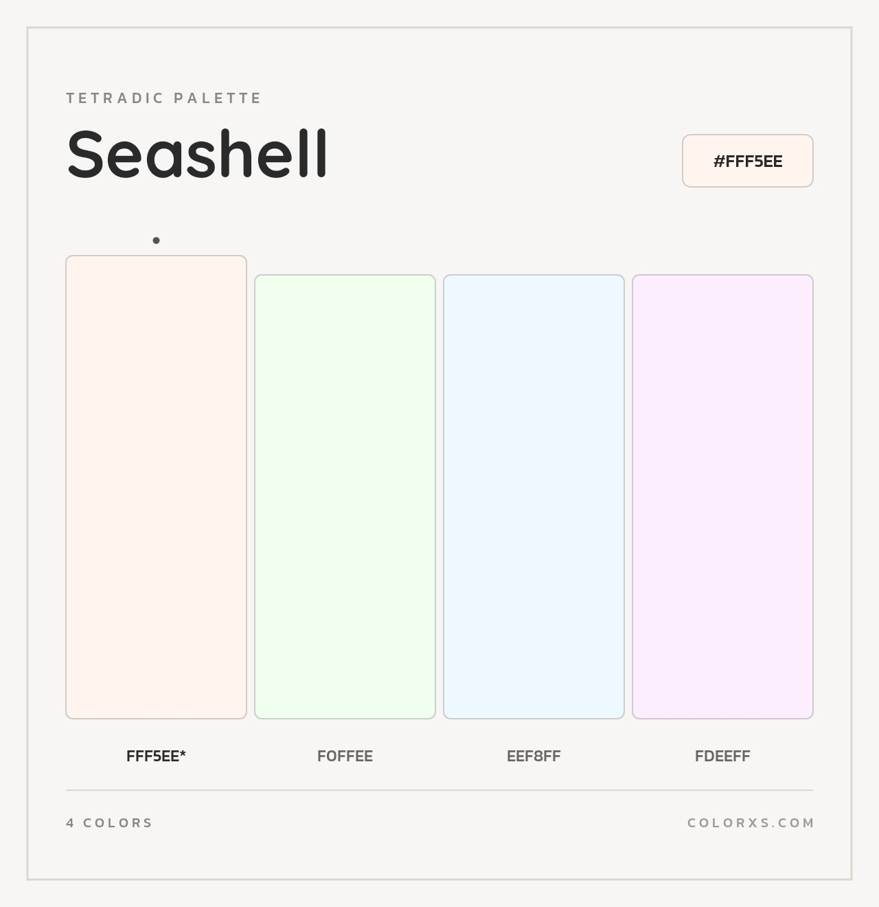 Seashell - Tetradic Color Palette