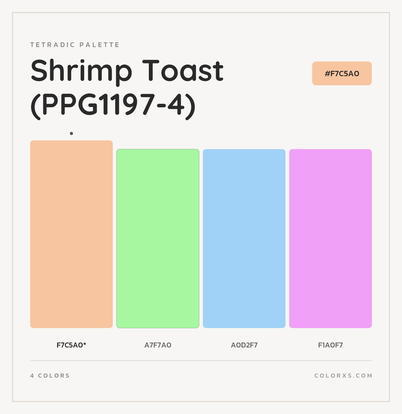Shrimp Toast (PPG1197-4) - Tetradic Color Palette