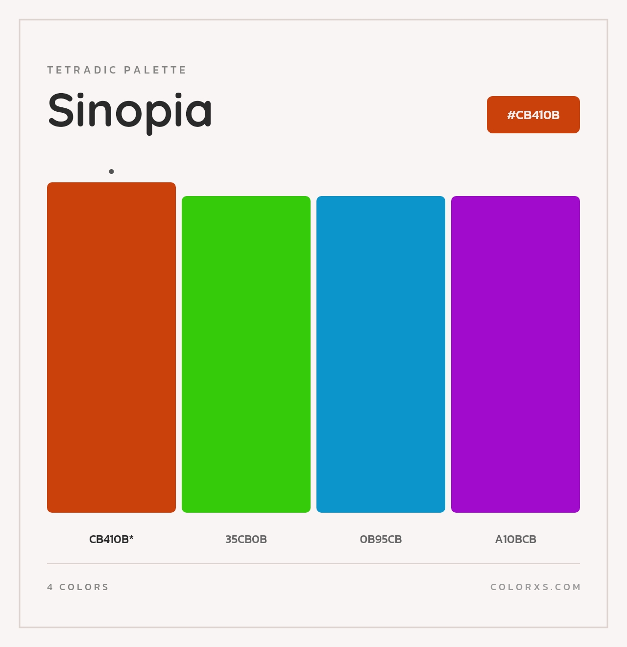 Sinopia - Tetradic Color Palette
