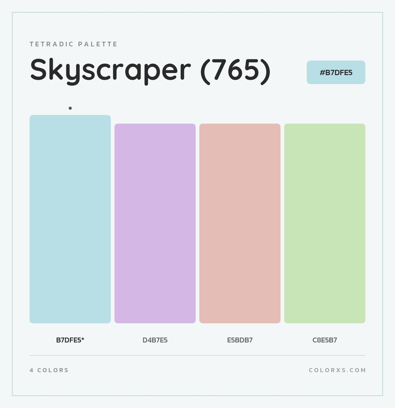 Skyscraper (765) - Tetradic Color Palette