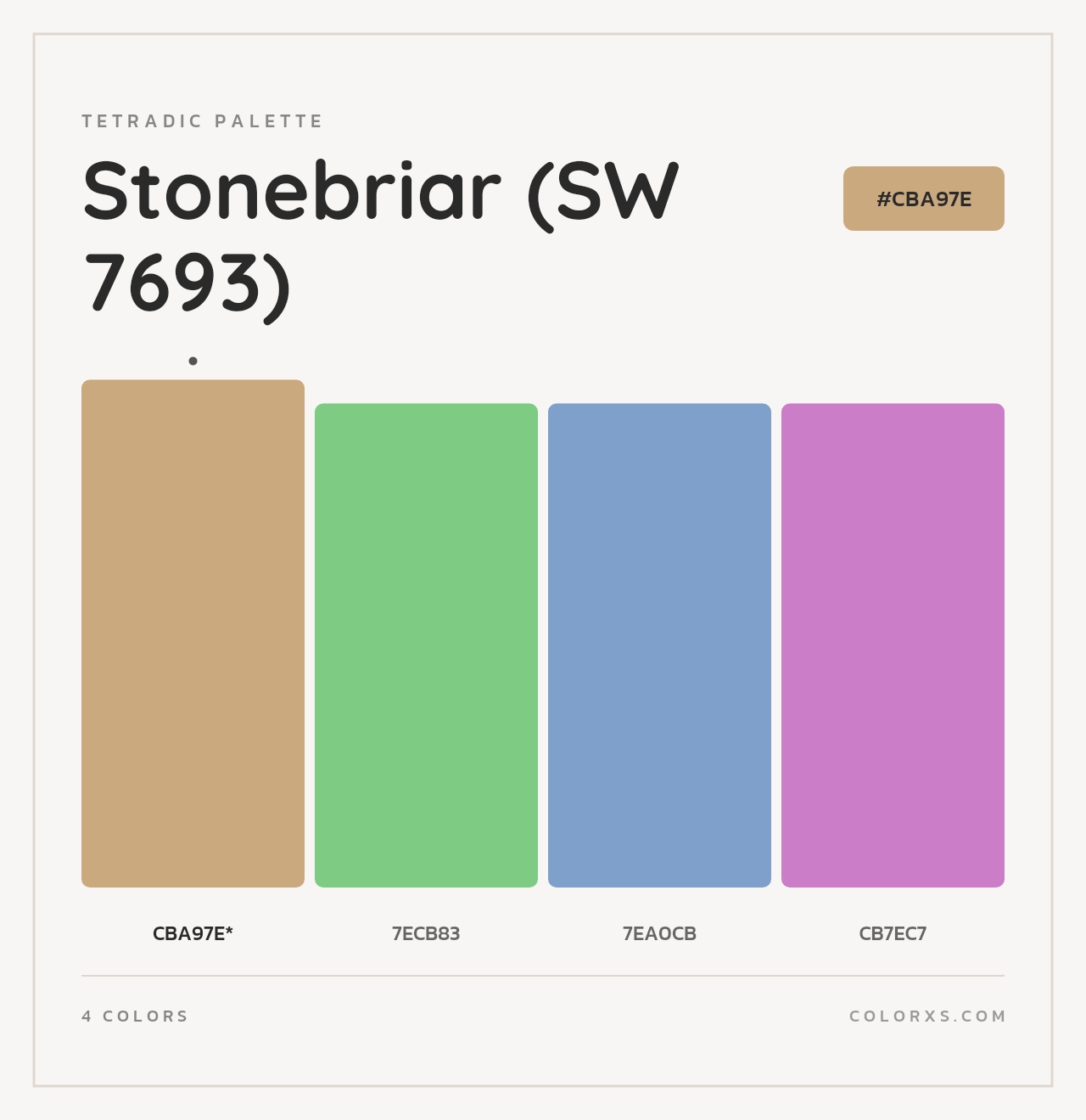 Stonebriar (SW 7693) - Tetradic Color Palette