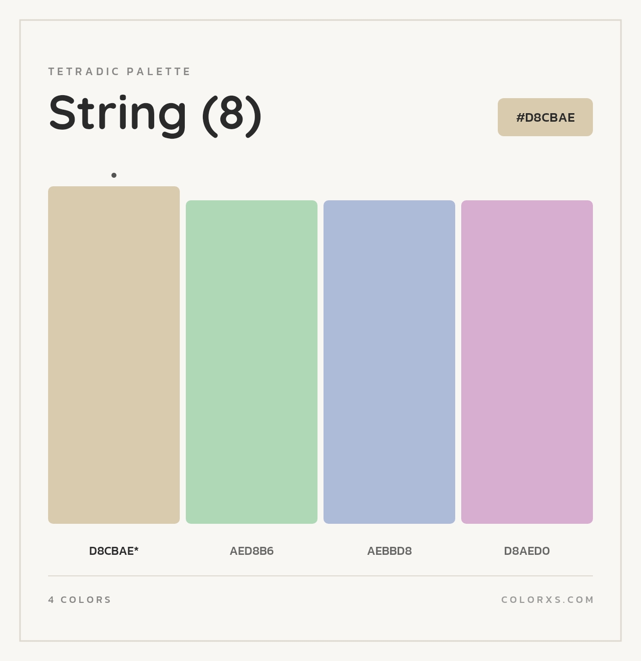 String (8) - Tetradic Color Palette