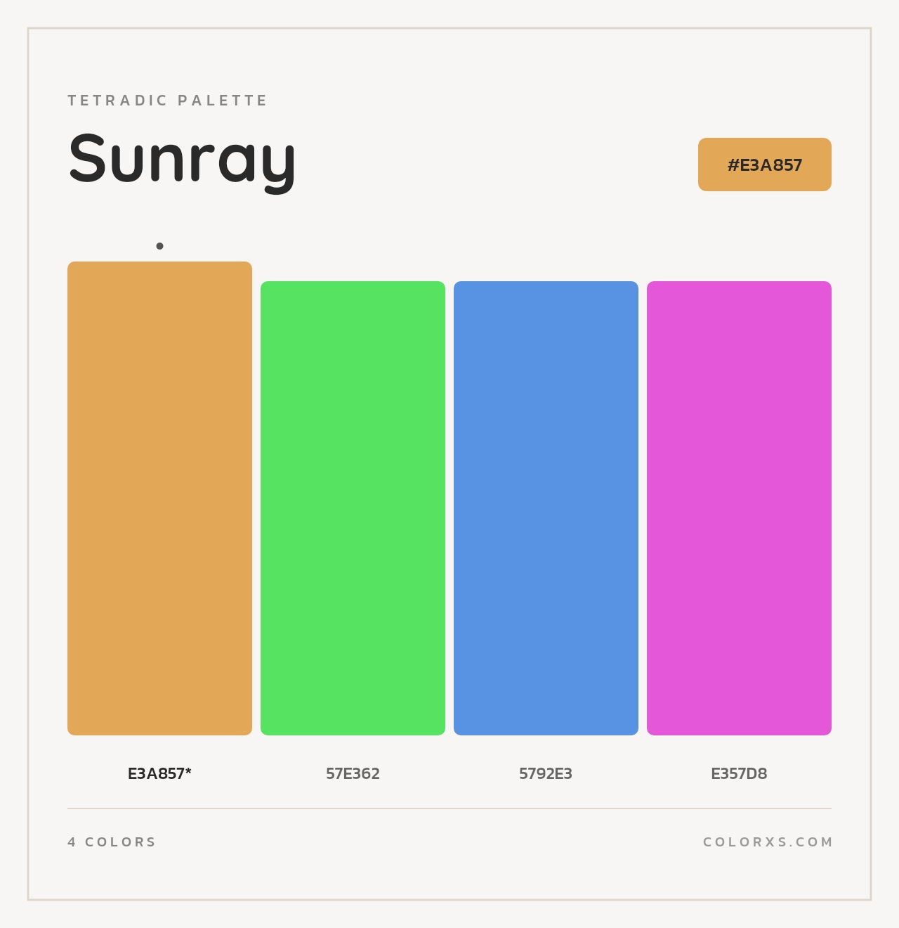Sunray - Tetradic Color Palette