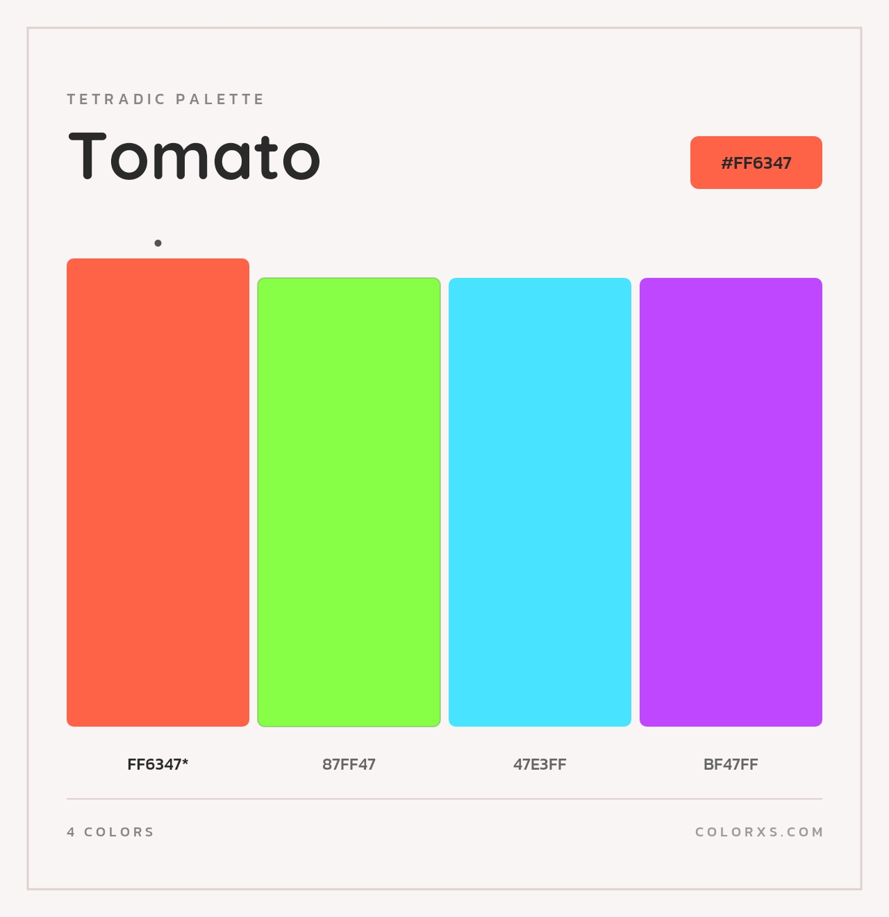 Tomato - Tetradic Color Palette