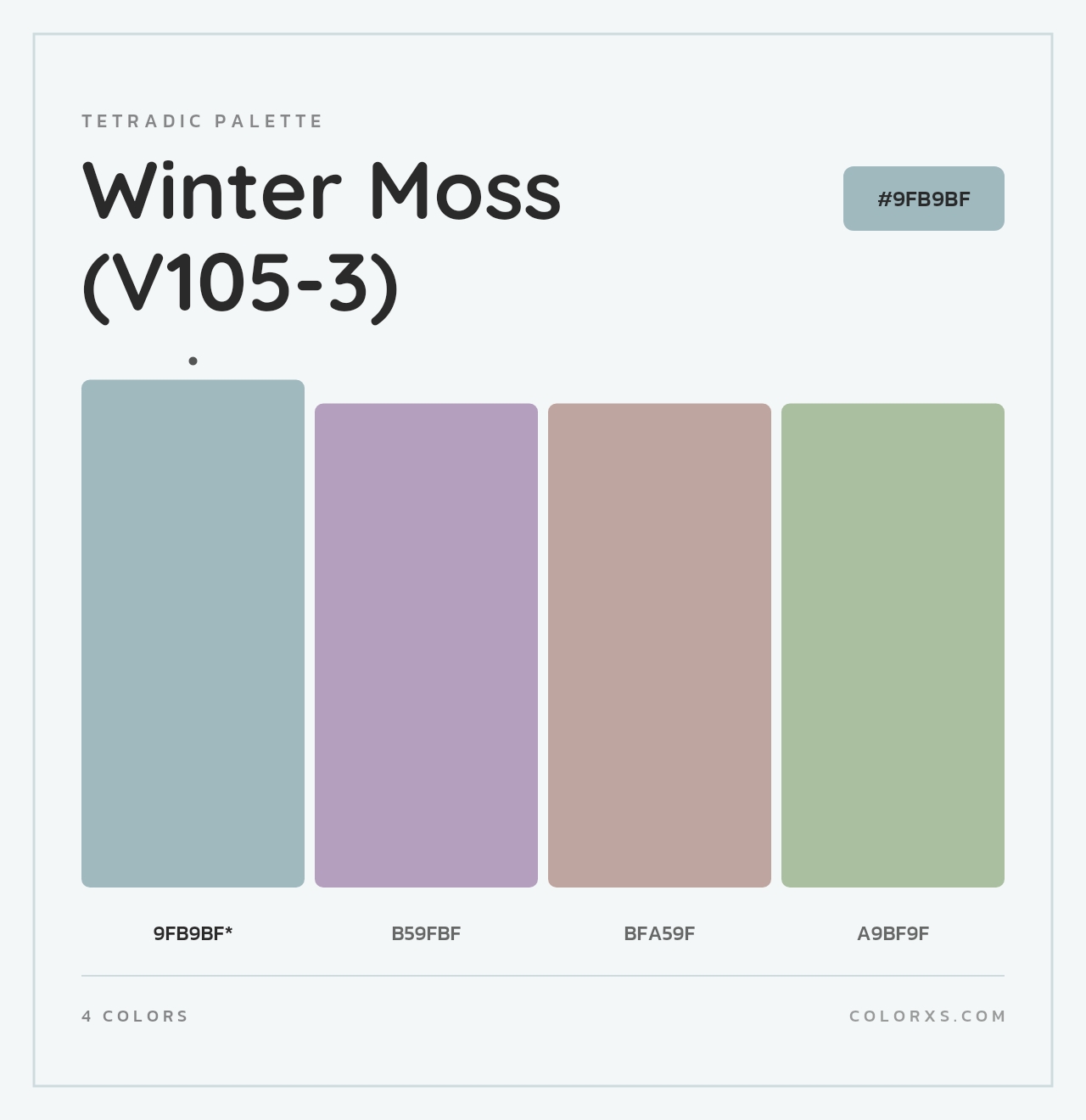 Winter Moss (V105-3) - Tetradic Color Palette