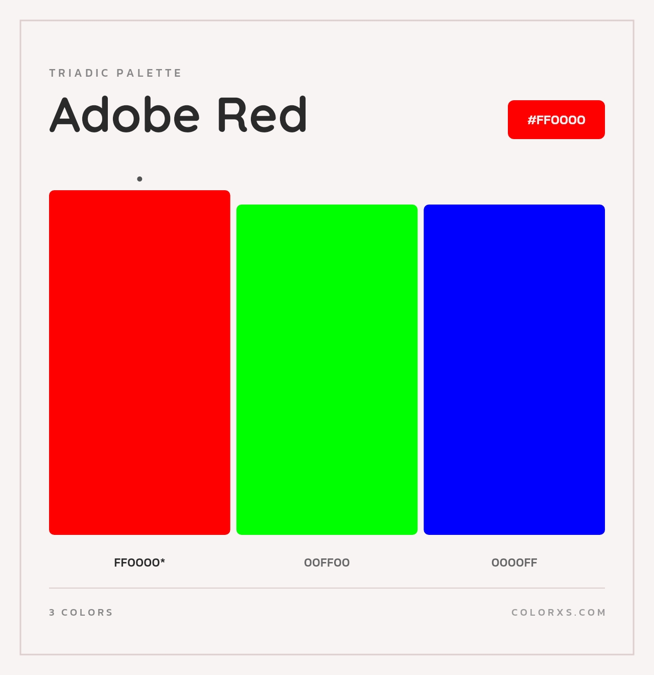 Adobe Red - Triadic Color Palette
