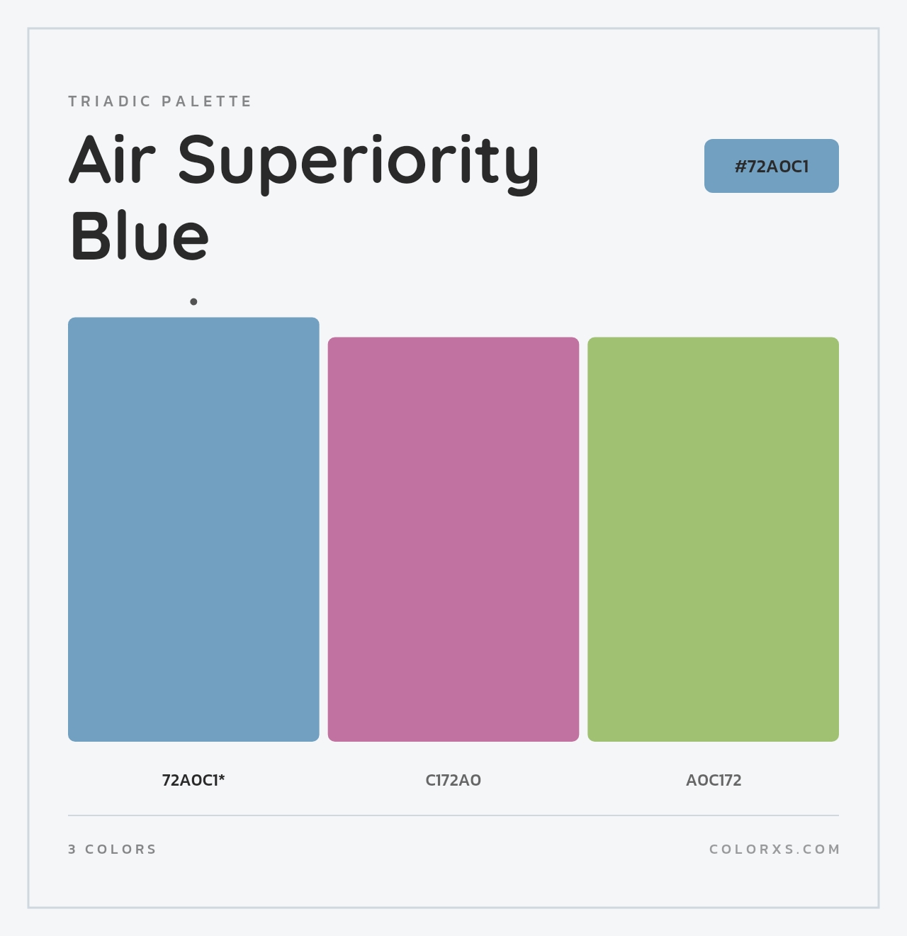 Air Superiority Blue - Triadic Color Palette