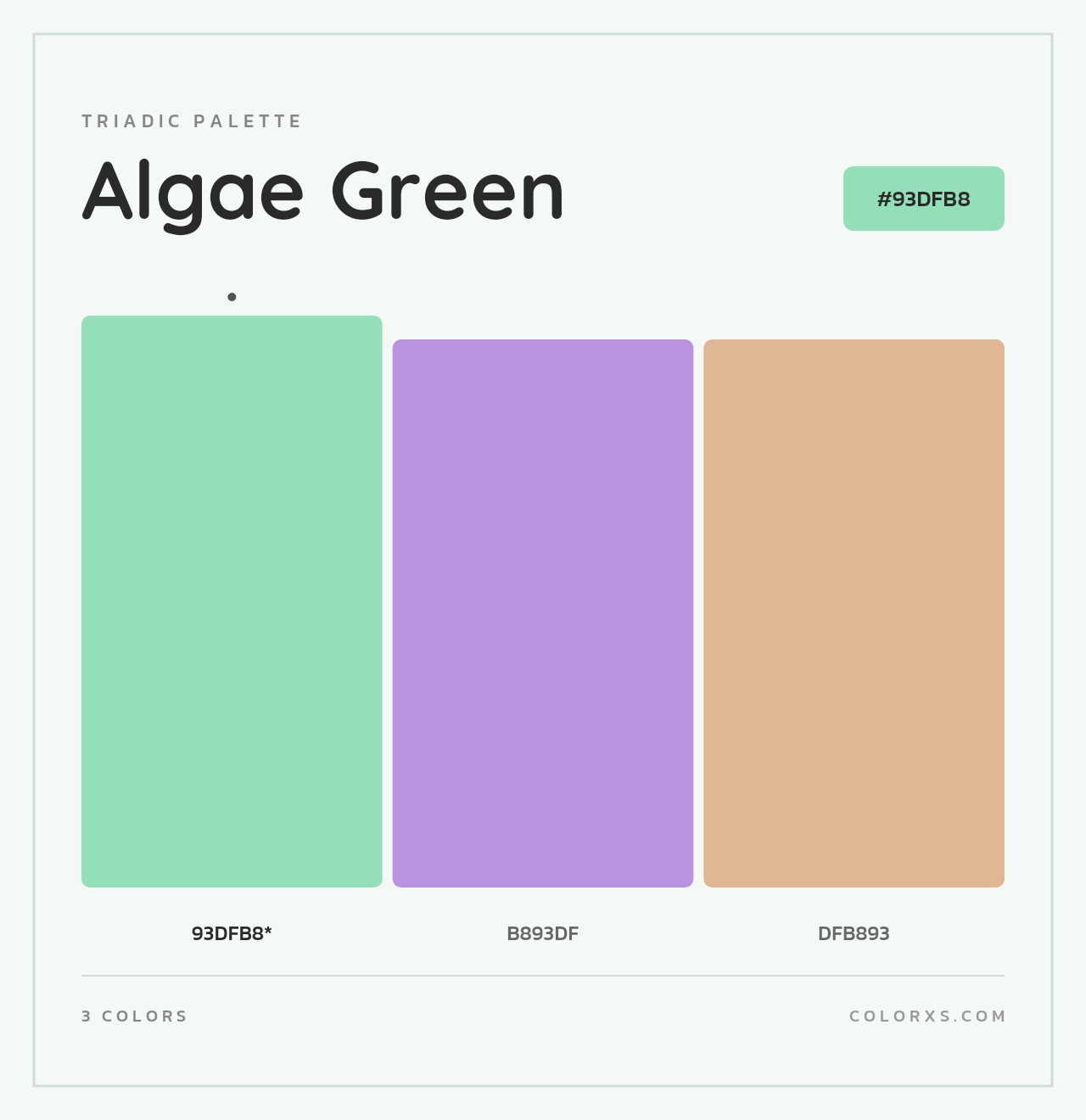 Algae Green - Triadic Color Palette