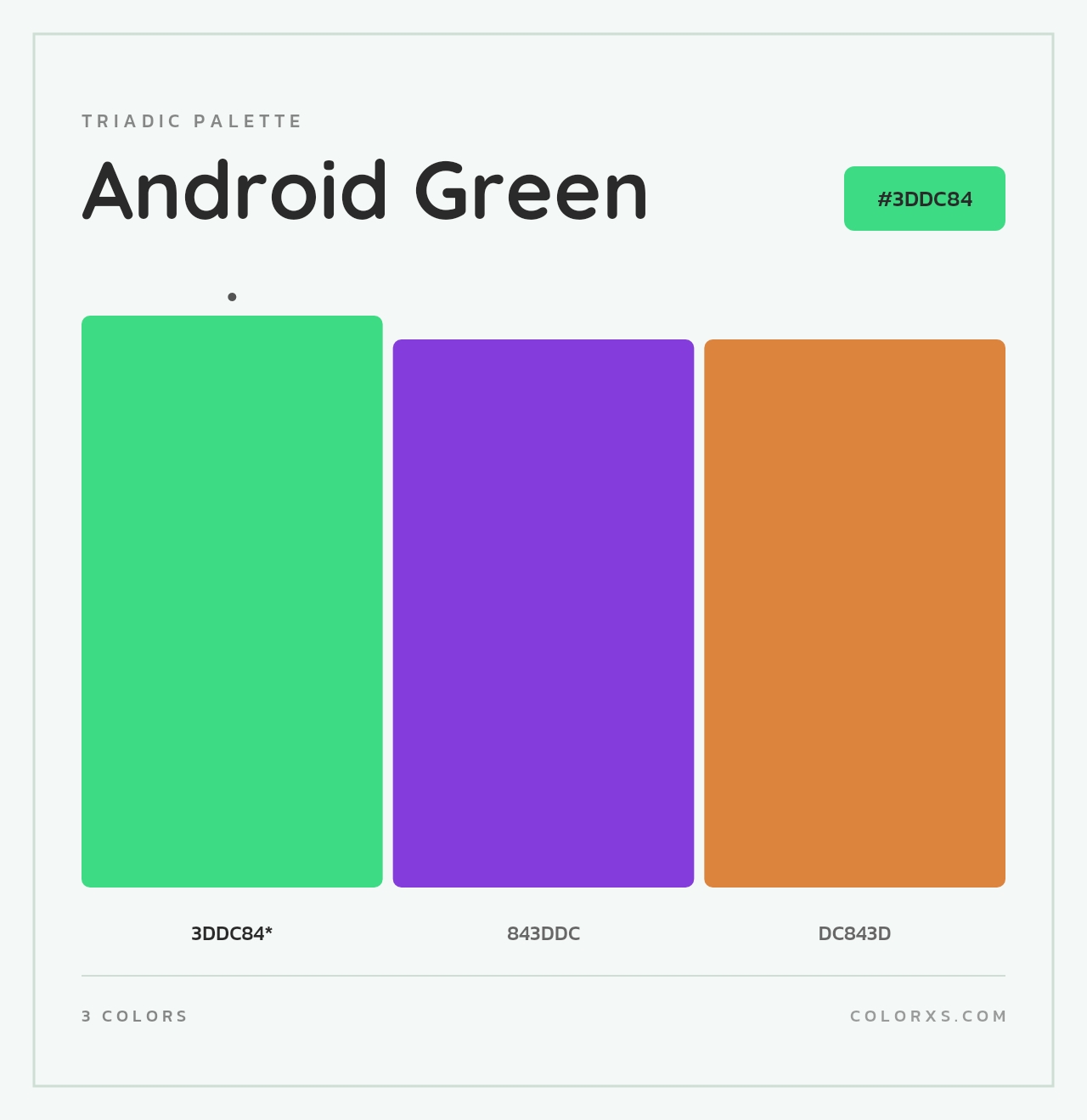Android Green - Triadic Color Palette