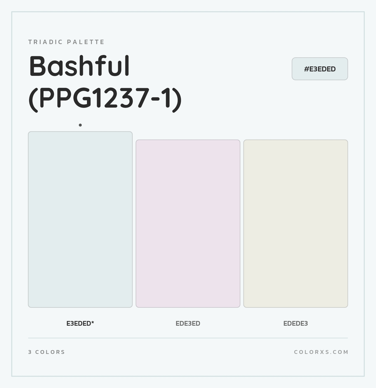 Bashful (PPG1237-1) - Triadic Color Palette
