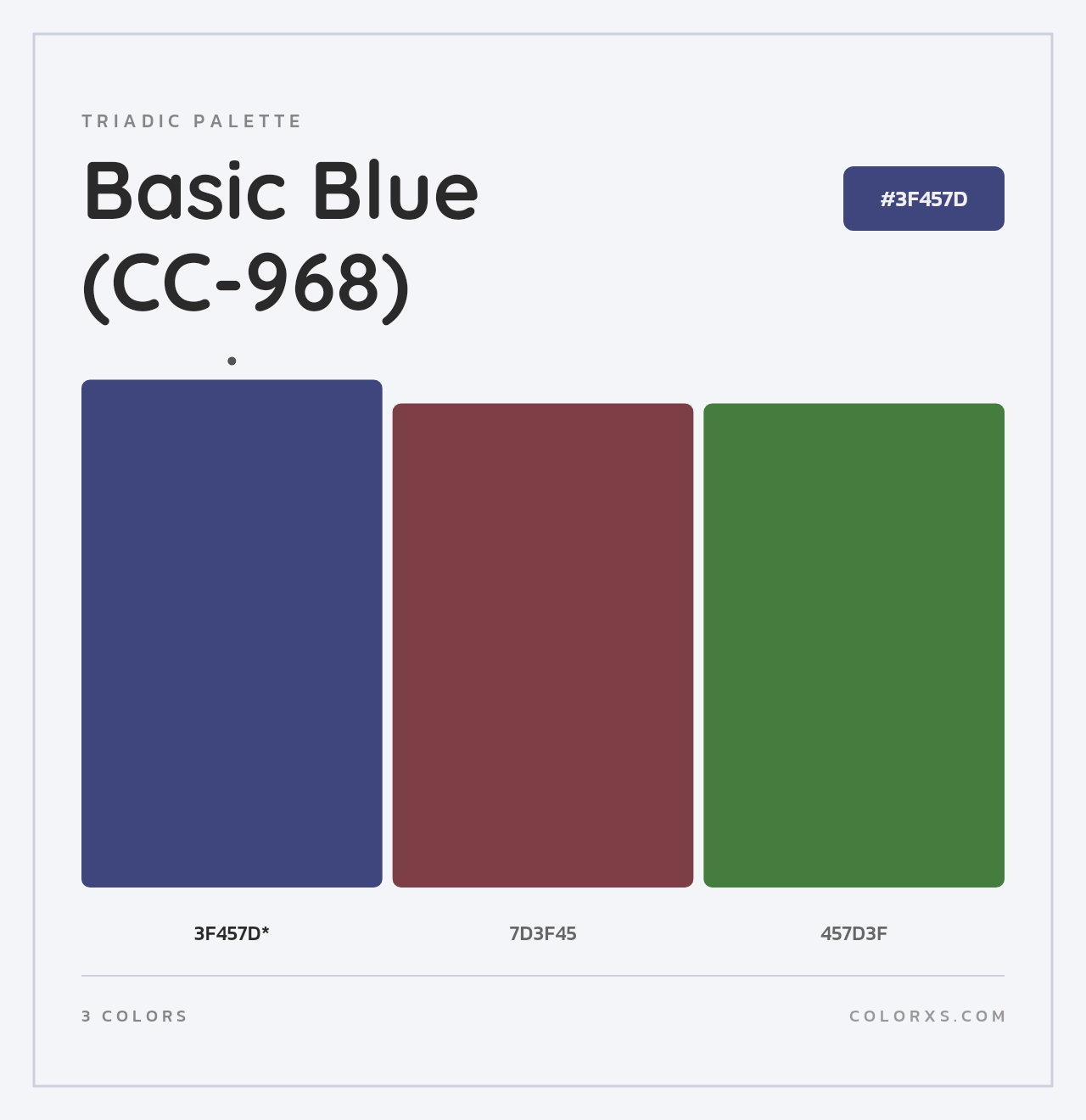 Basic Blue (CC-968) - Triadic Color Palette