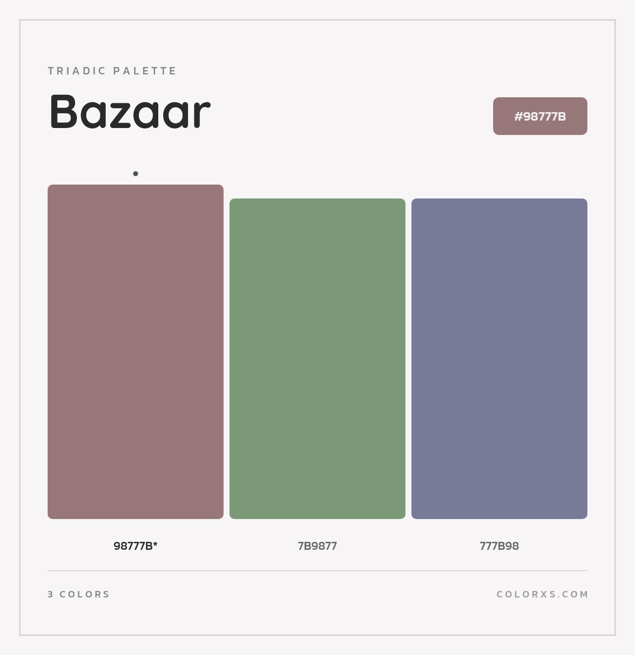Bazaar - Triadic Color Palette