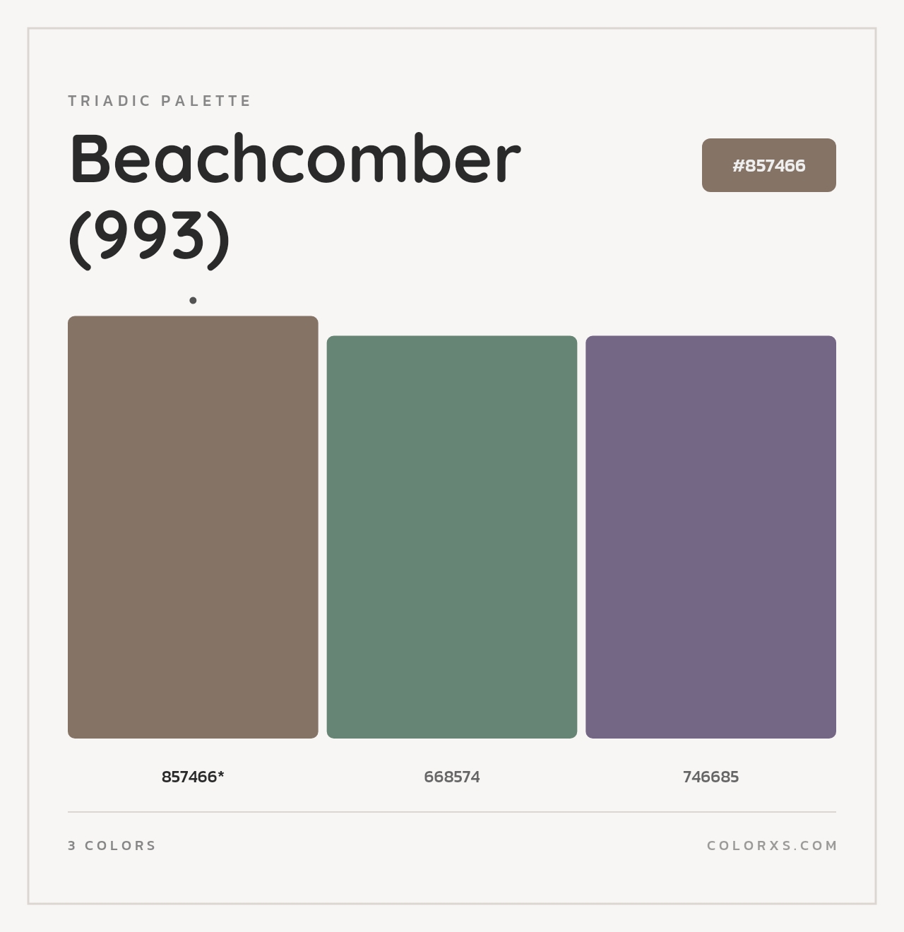 Beachcomber (993) - Triadic Color Palette