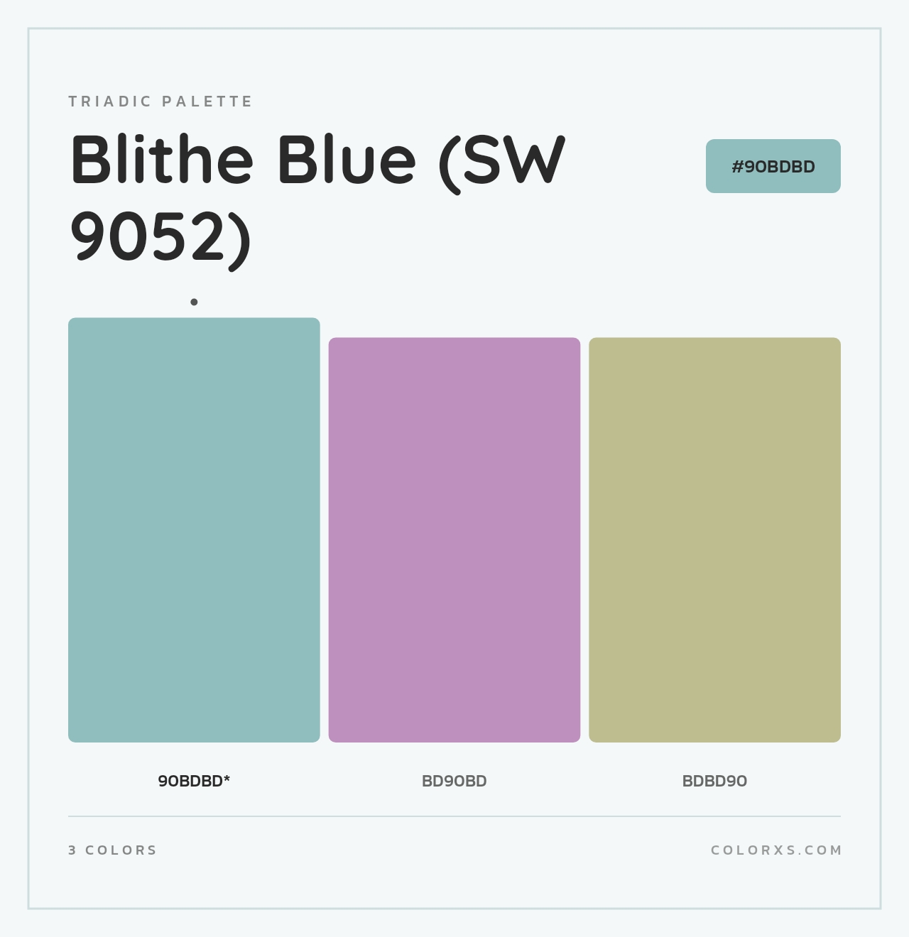 Blithe Blue (SW 9052) - Triadic Color Palette