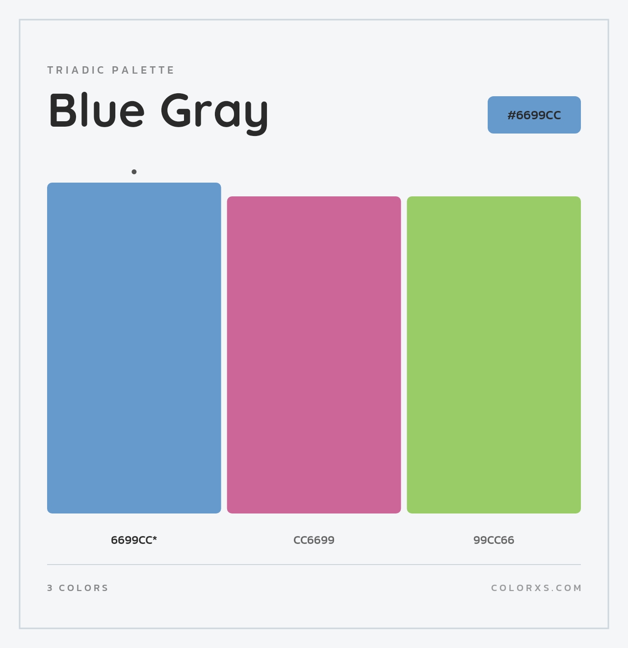 Blue Gray - Triadic Color Palette