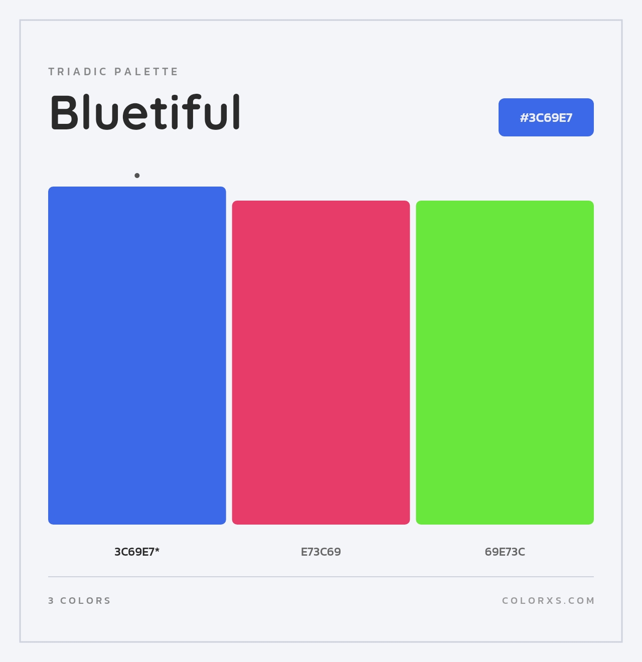 Bluetiful - Triadic Color Palette