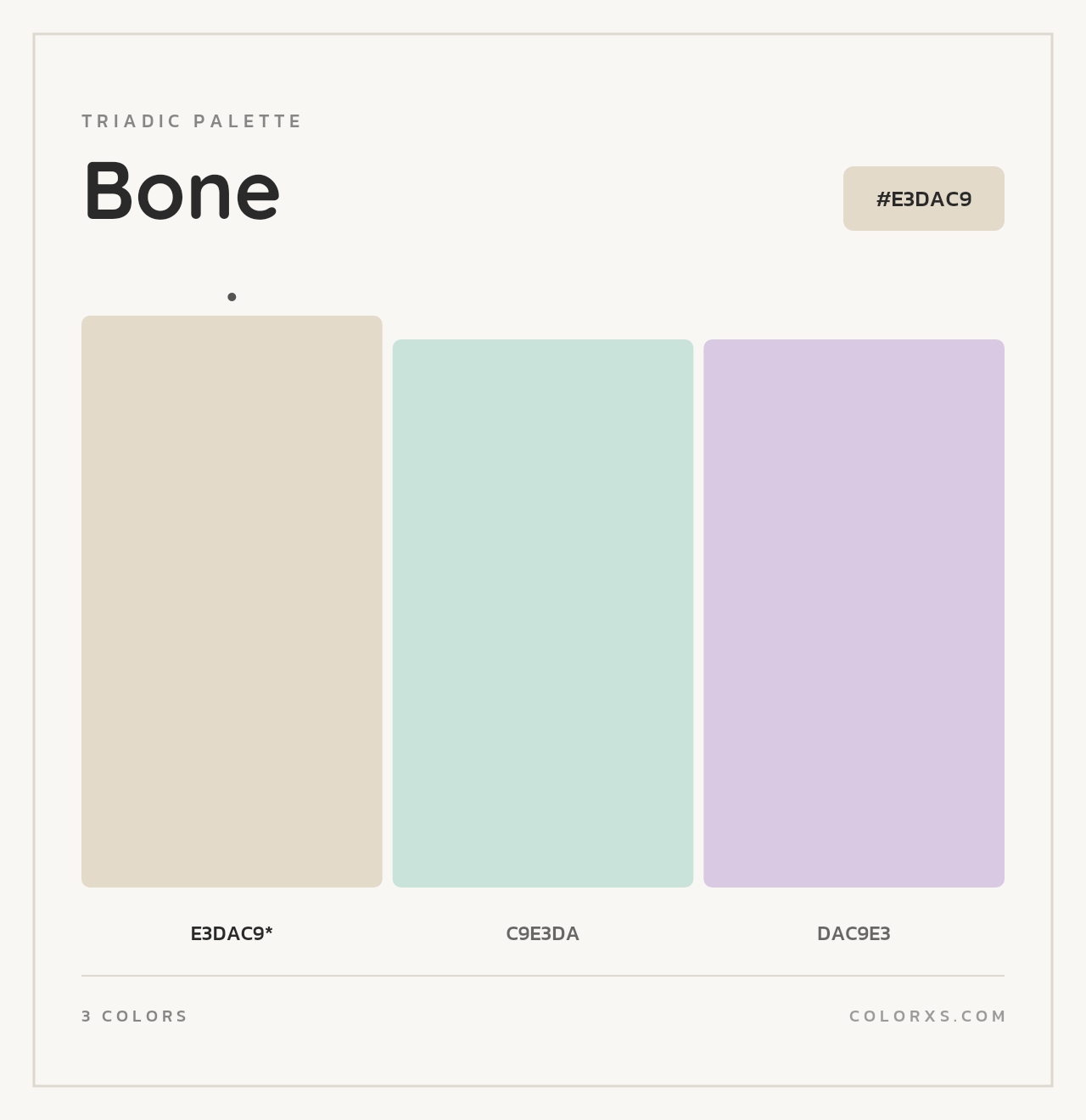 Bone - Triadic Color Palette
