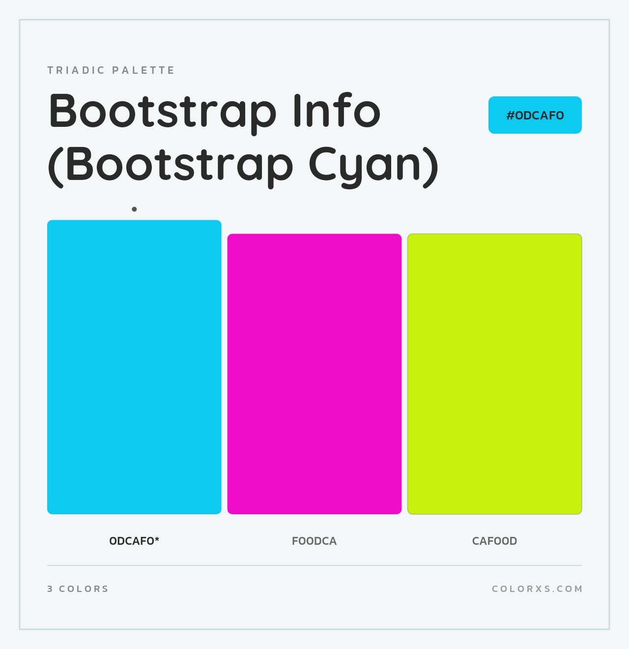 Bootstrap Info (Bootstrap Cyan) - Triadic Color Palette