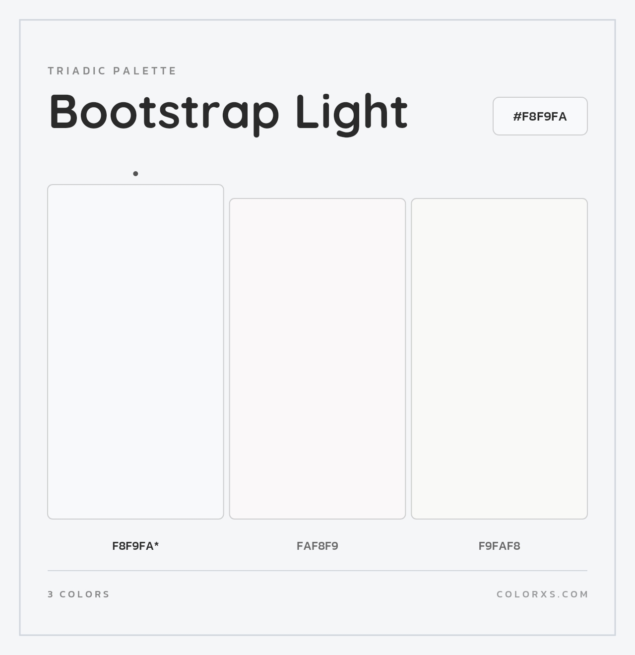 Bootstrap Light - Triadic Color Palette
