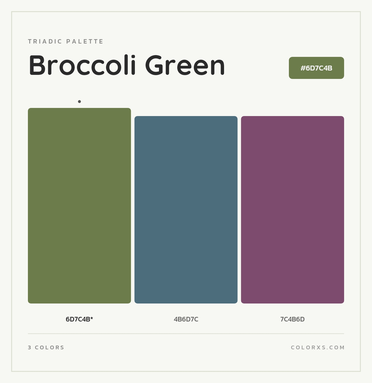 Broccoli Green - Triadic Color Palette