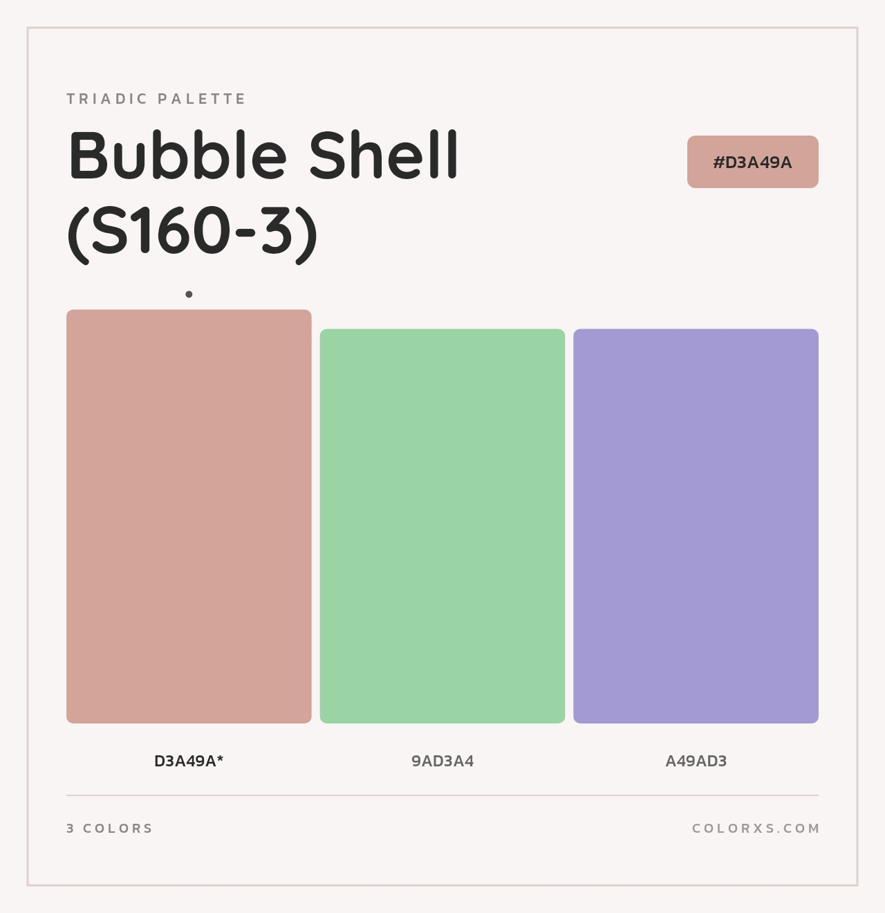 Bubble Shell (S160-3) - Triadic Color Palette