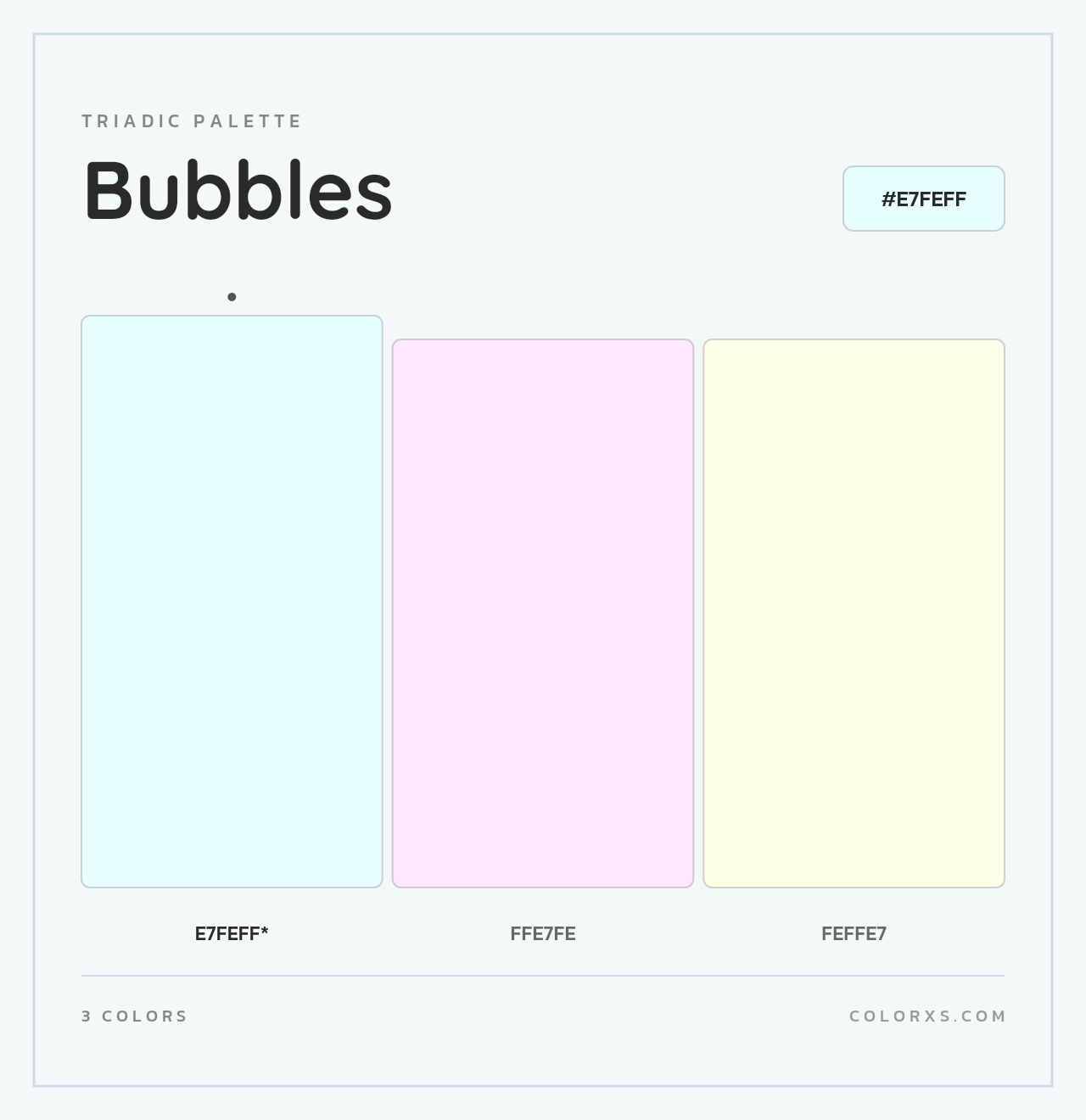 Bubbles - Triadic Color Palette