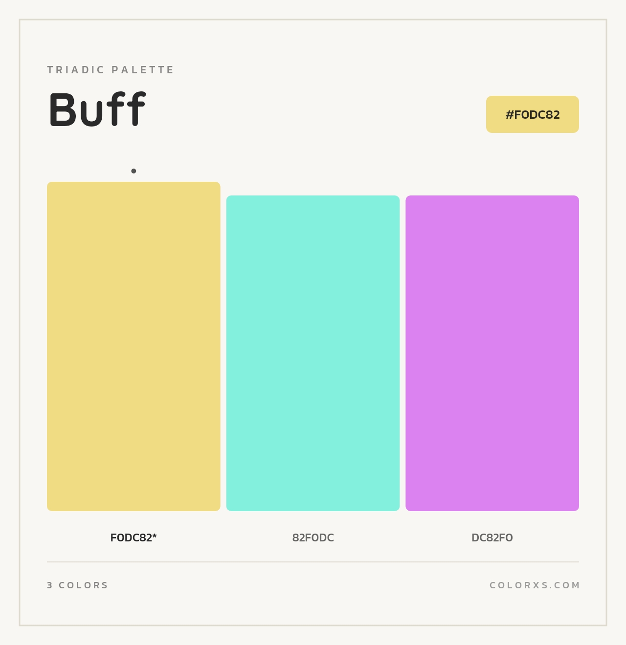 Buff - Triadic Color Palette