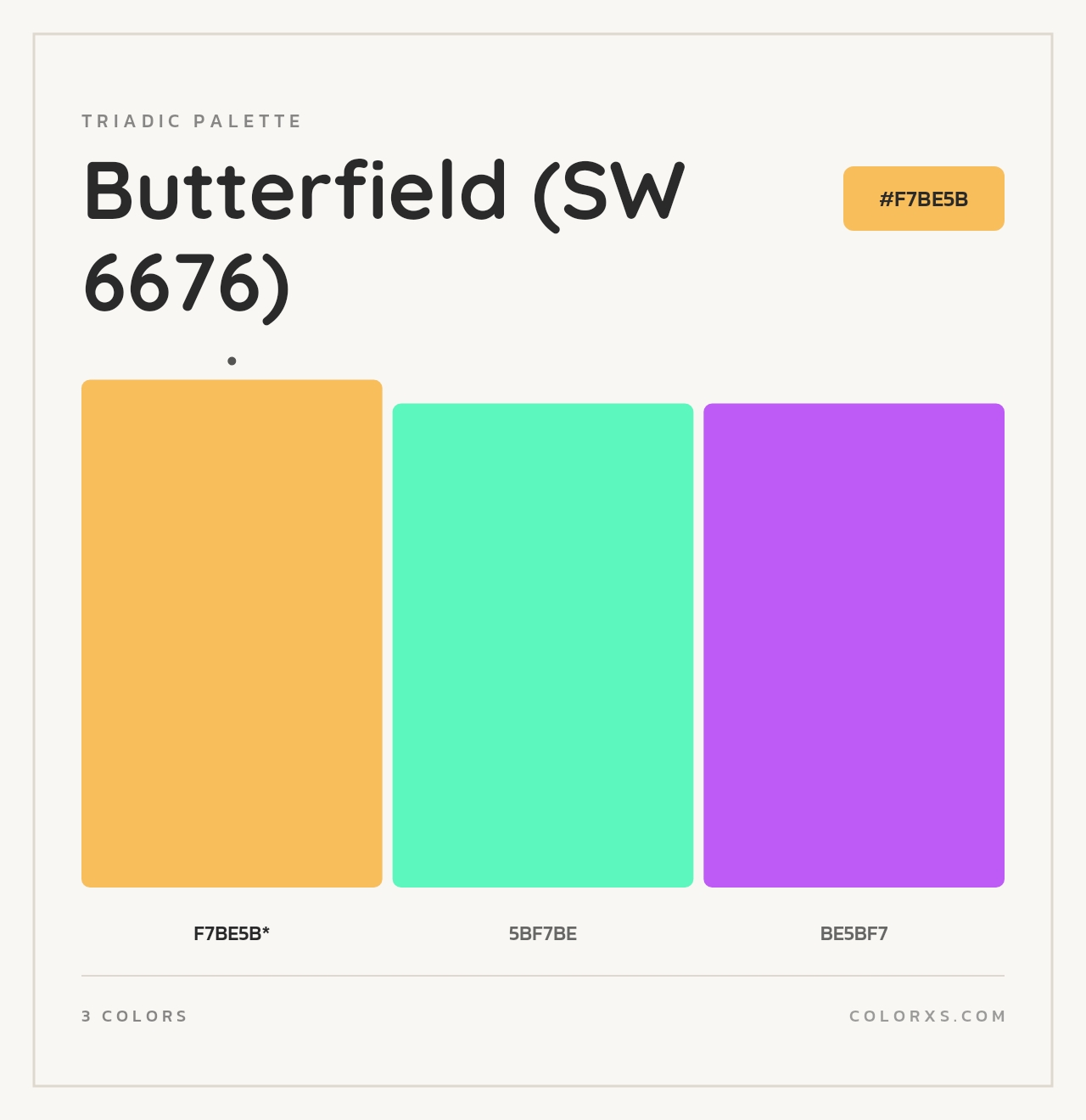 Butterfield (SW 6676) - Triadic Color Palette