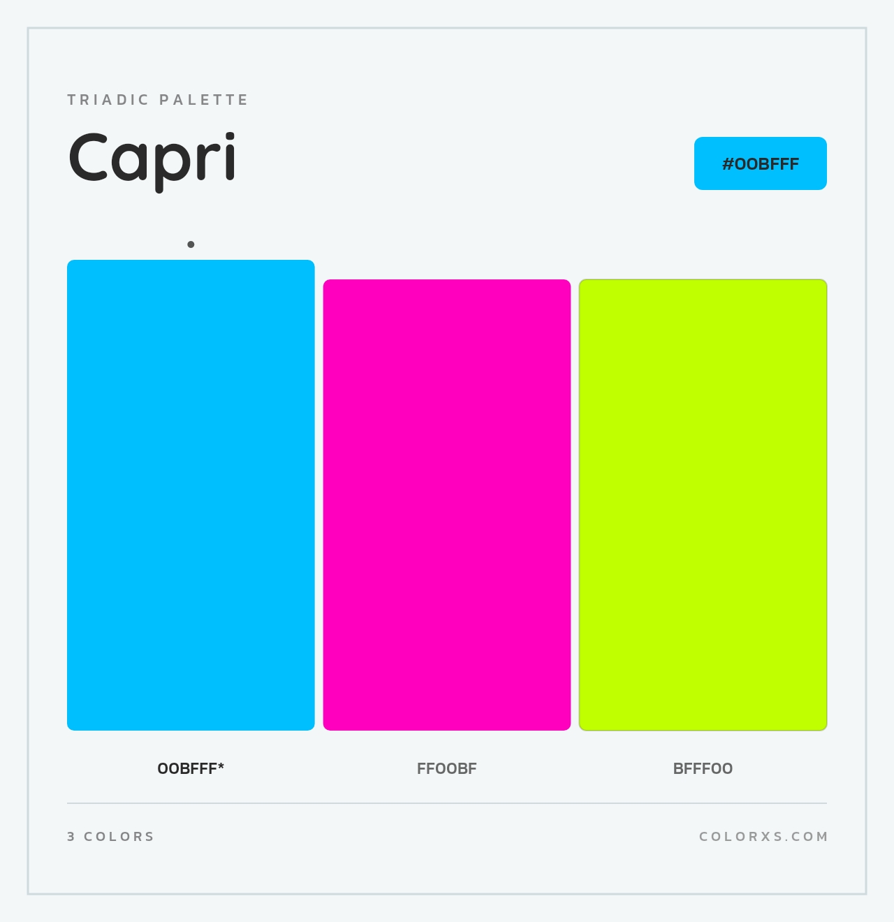 Capri - Triadic Color Palette