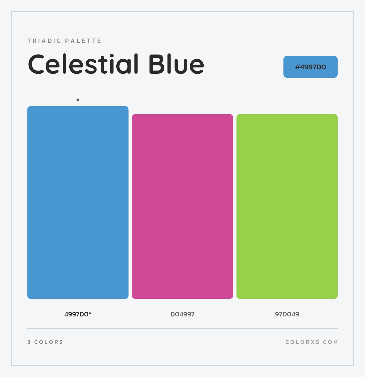 Celestial Blue - Triadic Color Palette