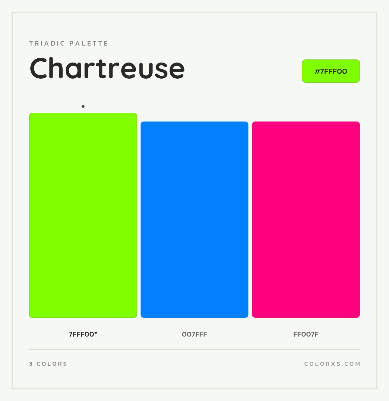 Chartreuse - Triadic Color Palette